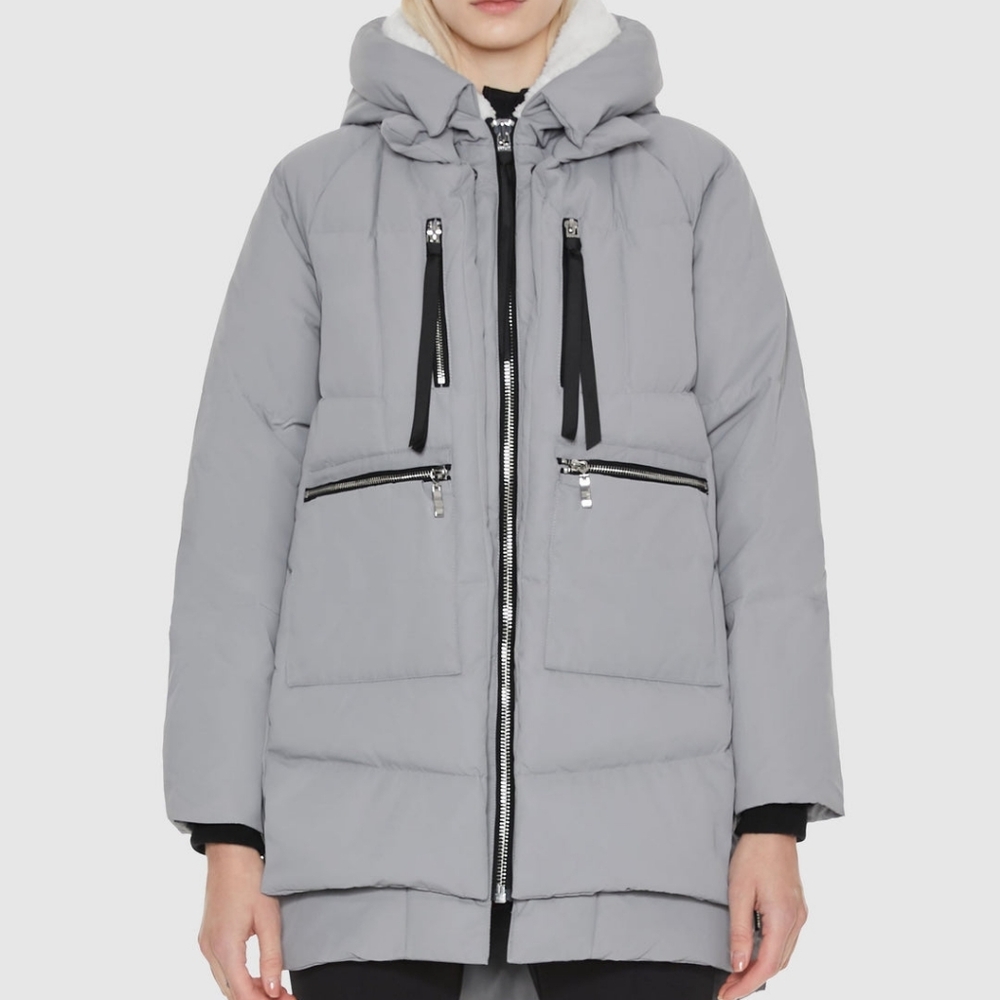 OROLAY Thickened Down Jacket Grey 2XL The Amazon Coat Puffer Parka